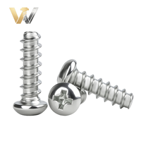 China Hot Selling Metal 304 Stainless Steel Pan Head Self Tapping Screw Manufacturer Custom M1/M6 Self Tapping Fasteners Screws