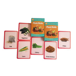 Tarjetas de Aprendizaje para Niños con Diseño Personalizado, Tarjetas Educativas de Papel con Diseño de Vegetales - Product Image 1