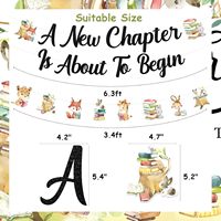 Comenzará un Nuevo Capítulo: Banner con Guirnalda, Decoraciones para Baby Shower con Temática de Libro de Cuentos, Artículos para Fiestas con Temática de Bosque y Madera