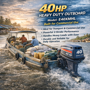 Moteur hors-bord 2 temps 2 cylindres 40 CV Marine Power E40XMHL, modèle 2026, en promotion, pour bateaux de pêche et bateaux de patrouille - Product Image 6