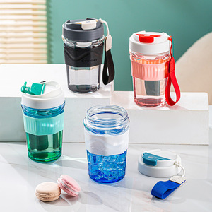 Vaso de Vidrio Recto Estilo Ins, Vaso de Alta Apariencia, Vaso Práctico y Portátil para Café - Product Image 6