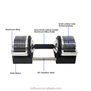 ZYFIT Offre Spéciale 32kg Commercial Polyvalent Plaquent 1kg augmentation réglable Haltère Avec Base - Product Image 4