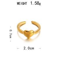 Bague ouverte réglable en acier inoxydable motif étoile de mer, coquillage, cœur, fleur, anti-ternissement, étanche, collection Summer Vibe