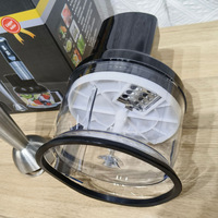 Fabrieksgroothandel 6-in-1 elektrische handmixer roestvrij staal 1000W staafmixer voedselverwerker aangepaste logo's mogelijk