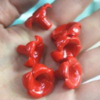 Anting-anting bunga terompet timbul berbahan bubuk, aksesoris perhiasan DIY manik-manik lepas