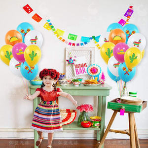 20pcs Mexique Carnaval Cinco-De-Mayo Party Festa Ballons Jour des Morts Cactus <span class=keywords><strong>Pinata</strong></span> Ballons Taco Ballons En Latex - Product Image 5
