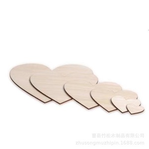 <b>Wooden</b> Heart Shaped Craft Pieces Natural Color Pine Material For Diy Decorations And Childrens Art Projects - Product Image 2