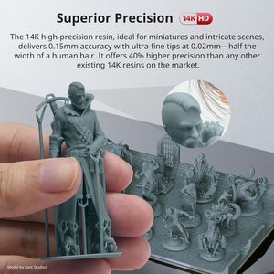 Résine texturée Anycubic 1Kg Gris HD pour modèles d'impression 3D - Product Image 2