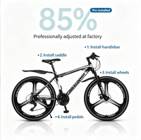 Vélo de montagne 26/24 pouces, 27 vitesses, pour adultes hommes/femmes/étudiants, cadre en acier à haute teneur en carbone, freins à disque doubles, capacité de charge de 120 kg