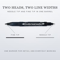 Spidol Permanen Tahan Air SM198 Dual Tip 1.2mm/0.6mm Tinta Berbasis Minyak Multi Warna untuk Sekolah dan Kantor (Grosir)