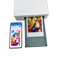 Mini imprimante thermique sans encre pour autocollants photo, compatible avec un traceur de découpe pour créer des skins de téléphone personnalisés.