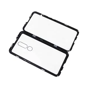 Rõ Ràng Từ Lật Kính Điện Thoại Trường Hợp Cover Quay Lại Với Kim Loại Bumper Cho Oppo Một Reno2 F Z Reno K3 A9x a9 2020 A5 A11 A1k A7 F11 Pro