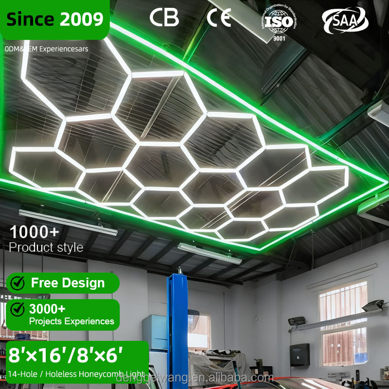 Dropshipping 110V 220V Hexagon Lighting Garage