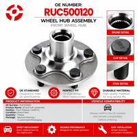 Ensemble de moyeu de roue arrière RUC500120 pour Land Rover Discovery 3 4 L319 Range Rover Sport L320, moyeu de roue, pièces automobiles