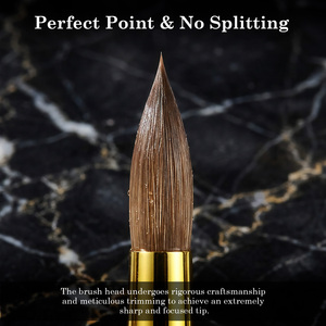 Pincel de Uñas Acrílico <span class=keywords><strong>Kolinsky</strong></span> 100% Puro Negro Popular Personalizado 8/12/14/16/18/20 - Product Image 2