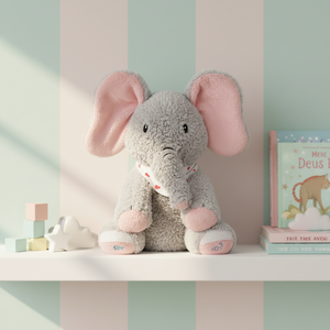 Juguete de Peluche de Elefante con Orejas Móviles, Relleno de Algodón PP, Opción de Logotipo Personalizado, 31cm-50cm, Navidad - Product Image 4