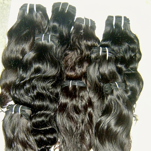 Cabello Humano Natural Virgen Indio Remy 100% Sin Procesar, Tejido de Cabello de la Mejor Calidad, Venta Caliente, 100g, Doble Trama a Máquina - Product Image 1