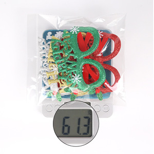 Occhiali Decorativi in Plastica <span class=keywords><strong>per</strong></span> Feste di Natale, Montature con Scritte 'Happy New Year' e Fiocchi di Neve - Product Image 6