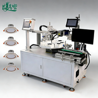 Machine de codage laser à fibre rotative avec positionnement et mise au point automatiques, convoyeur d'inspection visuelle CCD pour le marquage de boîtiers LED irréguliers
