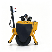Mini-compacteur routier à tambour unique, rouleau vibratoire portatif pour chantier, machine routière à moteur essence