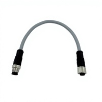 Kabel Sensor Perakitan Konektor M12 5 Pin Female dengan Selubung PUR Tahan Air IP67 untuk Sensor Aktuator