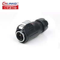 CNLINKO M24 IP68 étanche LP24 2 broches 35A connecteur de fil d'aviation prise et prise femelle mâle connecteurs électriques 30A