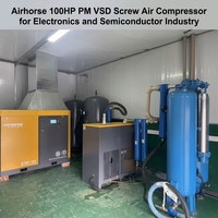 Compresseur d'air à vis rotatif lubrifié électrique 75 KW 100 HP 390 CFM 400 CFM Prix du compresseur à vis