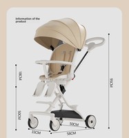 Poussette légère et compacte VISTA avec cadre en acier inoxydable pour nouveau-né à 2 ans Design classique