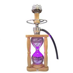 Chicha de luxe arabe durable en acier inoxydable avec lumière LED et finition miroir, livrée en coffret cadeau - Product Image 1