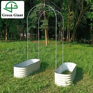 植物成長サポートクライミングガーデンU2アーチ型トレリス用ガーデンクラフトパウダーコーティングスチールトレリス