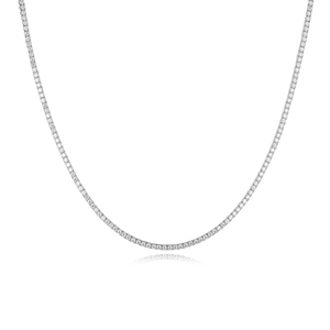 Moissanit Tennis-Kette 3mm 16-<span class=keywords><strong>24</strong></span> Zoll Moissanit Tennis-Halskette 925 Sterling Silber Tennis-Halskette S925 Moissanit Kettenglieder - Product Image 6