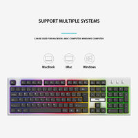 Clavier et souris de jeu à LED espagnol personnalisé Combo souris et clavier de jeu optiques ergonomiques pour ordinateur de bureau