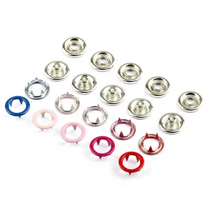 OEM garment accessories zinc alloy cover custom baby snap button press metal Color prong snap button 19mm