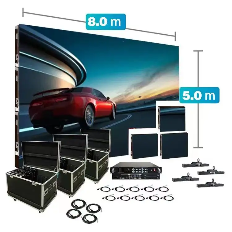 Lecede P3.9 Smd Party Event Rental Stage Elegant Splicing Backdrop Auditorium Hanging Led Tv Display Module Screen For Concert