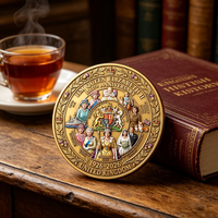 Pièce de monnaie commémorative moderne plaquée or 2026 de la Reine Elizabeth, médaille en métal, badge de collection, souvenir de célébrité