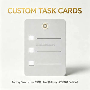 Cartes de tâches minimalistes personnalisées |   Cartes de liste de tâches personnalisées pour l'organisation du planificateur quotidien - Product Image 1