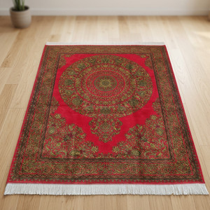 Tapis de sol design moderne en soie lavable, antidérapant, à motif personnalisé, pliable, épaisseur 2-3 mm, pour usage domestique et commercial, fait main - Product Image 5