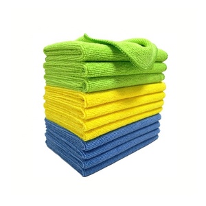 Microfiber Sponge Dish Pad Microfiber Kitchen Towels Yellow 20% Polyamide