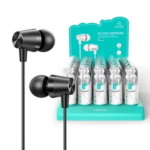 USAMS In stock TPE In-ear Earphones 1.2m Handsfree Call Sensitive Control Mobile Phone In Ear Wired Earphone & Headphone