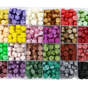 Wholesale Color Box Decorative Wax Sealing Beads Customized Sealing Wax Stamp Set