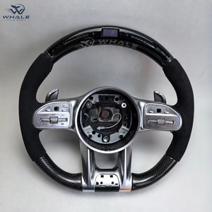 Volant de direction personnalisé en cuir et fibre de carbone de luxe, design sport à trois branches avec palettes de changement de vitesse pour Mercedes-Benz (anciens et nouveaux modèles) - Product Image 3