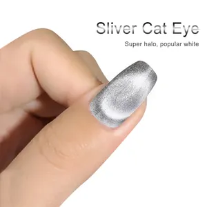 A Newest Popular Magnetic Crystal Silver Cat Eyes UV Gel Nail Polish Free Samples Uv Cat Eye Gel Polish