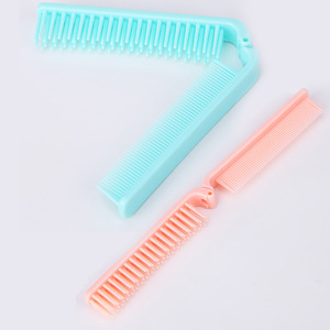 Peine para el cabello plegable de doble cara, material TPEE, portátil para viajes y uso doméstico, color azul y rosa aleatorio - Product Image 2