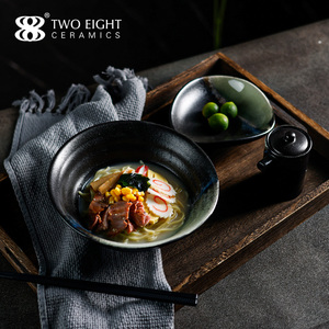 2022 Japanese Style Restaurant <strong>Ramen</strong> Bowl <strong>Set</strong> for Catering Wholesale Factory Price Ceramic Bowl Porcleian Soup Bowl - Product Image 5