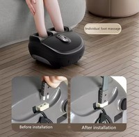 Masseur de jambes et de pieds sans fil rechargeable 510K à compression d'air pour mollets et pieds avec contrôleur portable