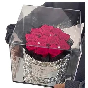Scatola di <span class=keywords><strong>Rose</strong></span> personalizzate scatola di fiori eterni <span class=keywords><strong>Rose</strong></span> eterne <span class=keywords><strong>Rose</strong></span> eterne fiori veri e propri fiori conservati per San Valentino - Product Image 5