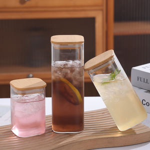 Frascos <span class=keywords><strong>de</strong></span> Vidrio Modernos y Ecológicos <span class=keywords><strong>de</strong></span> 350 ml, Tapas Herméticas <span class=keywords><strong>de</strong></span> Bambú Transparente, <span class=keywords><strong>Bonitos</strong></span> Recipientes <span class=keywords><strong>de</strong></span> Almacenamiento para <span class=keywords><strong>Cocina</strong></span>, Juego para Alimentos y Agua - Product Image 6