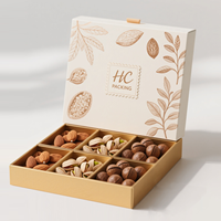 Boîte d'emballage en carton blanc pliable écologique OEM pour sushi, collation, barre protéinée, noix, chocolat, ajouts, laminage mat