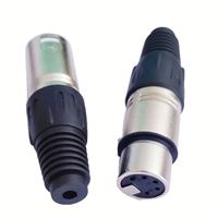 Conectores XLR Aureate China - Conectores de Audio/Video de 3/4/5 Pines Hembra/Macho para Montaje en Panel, Aleación de Zinc, 15A