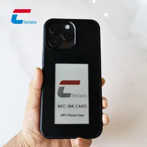 Capa de telefone DIY NFC para Smartphone 14/15 Pro Max com tela de Tinta E NFC inteligente com função NFC 4 cores